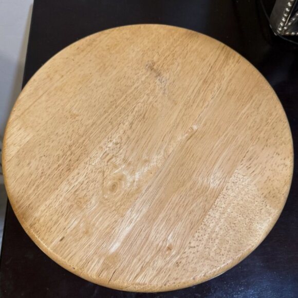 Vintage Solid Oak Wood Lazy Susan Rotating Serving Tray Centre Piece Turntable - Picture 1 of 4